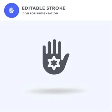 Hand icon vector, filled flat sign, solid pictogram isolated on white, logo i Stock Illustration