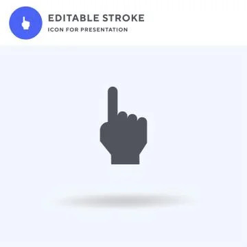 Hand icon vector, filled flat sign, solid pictogram isolated on white, logo 스톡 일러스트