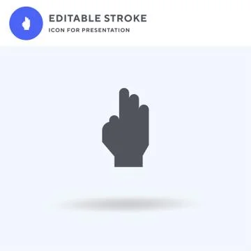 Hand icon vector, filled flat sign, solid pictogram isolated on white, logo Stock Illustration