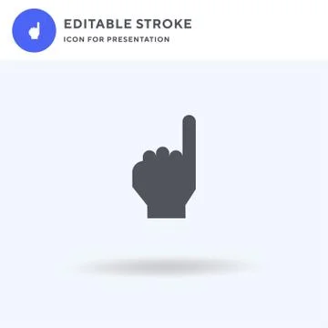 Hand icon vector, filled flat sign, solid pictogram isolated on white, logo Stock Illustration