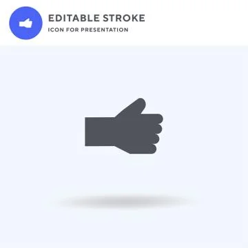 Hand icon vector, filled flat sign, solid pictogram isolated on white, logo Stock Illustration