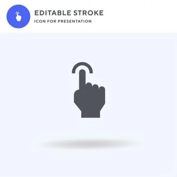 Hand icon vector, filled flat sign, solid pictogram isolated on white, logo Illustrazione stock