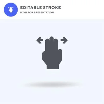 Hand icon vector, filled flat sign, solid pictogram isolated on white, logo 스톡 일러스트
