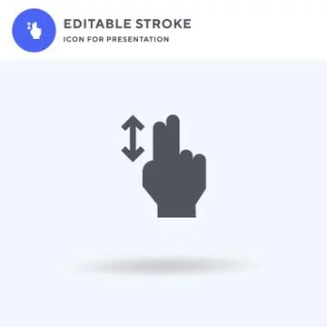 Hand icon vector, filled flat sign, solid pictogram isolated on white, logo 스톡 일러스트