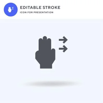 Hand icon vector, filled flat sign, solid pictogram isolated on white, logo Stock Illustration