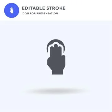 Hand icon vector, filled flat sign, solid pictogram isolated on white, logo Stock Illustration