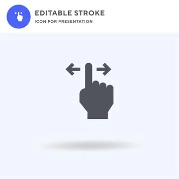 Hand icon vector, filled flat sign, solid pictogram isolated on white, logo イラスト素材