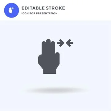 Hand icon vector, filled flat sign, solid pictogram isolated on white, logo Stock Illustration