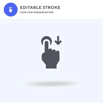 Hand icon vector, filled flat sign, solid pictogram isolated on white, logo Stock Illustration