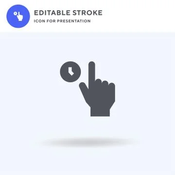 Hand icon vector, filled flat sign, solid pictogram isolated on white, logo Stock Illustration