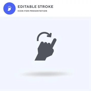 Hand icon vector, filled flat sign, solid pictogram isolated on white, logo イラスト素材