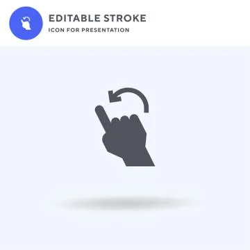 Hand icon vector, filled flat sign, solid pictogram isolated on white, logo Stock Illustration