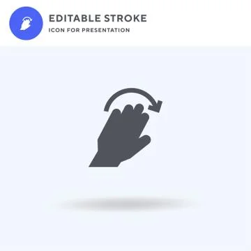 Hand icon vector, filled flat sign, solid pictogram isolated on white, logo Stock Illustration