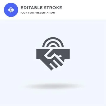 Hand icon vector, filled flat sign, solid pictogram isolated on white, logo Stock Illustration