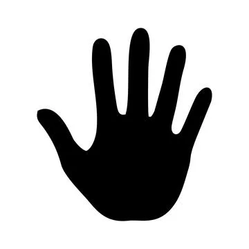 Hand icon vector, filled flat sign, solid pictogram isolated on white Stock Illustration