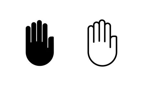 Hand icon vector. hand sign and symbol. palm Stock Illustration