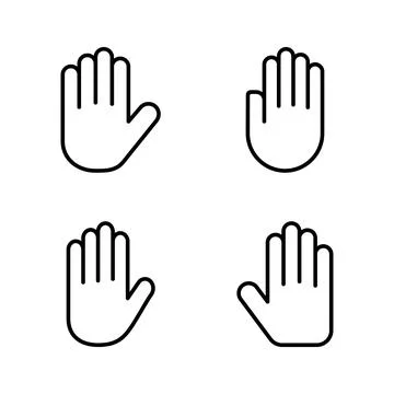 Hand icon vector. hand sign and symbol. palm Stockillustratie