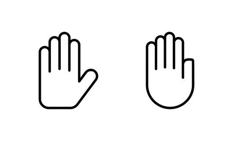 Hand icon vector. hand sign and symbol. palm Stock Illustration