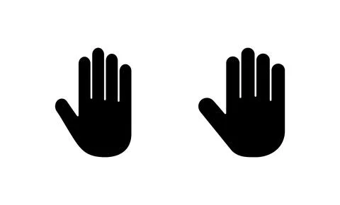 Hand icon vector. hand sign and symbol. palm Stockillustratie
