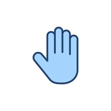 Hand icon vector. hand sign and symbol. palm Stock Illustration