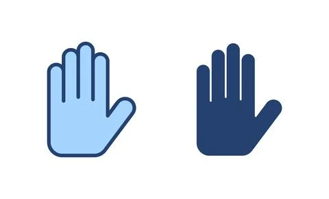 Hand icon vector. hand sign and symbol. palm Stockillustratie