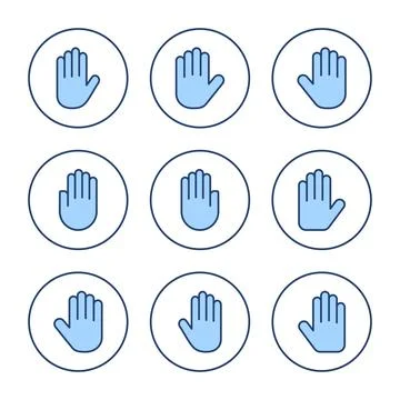 Hand icon vector. hand sign and symbol. palm Stock Illustration