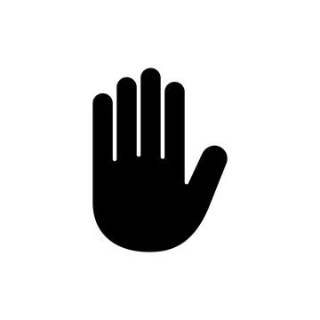 Hand icon vector. hand sign and symbol. palm Stock Illustration