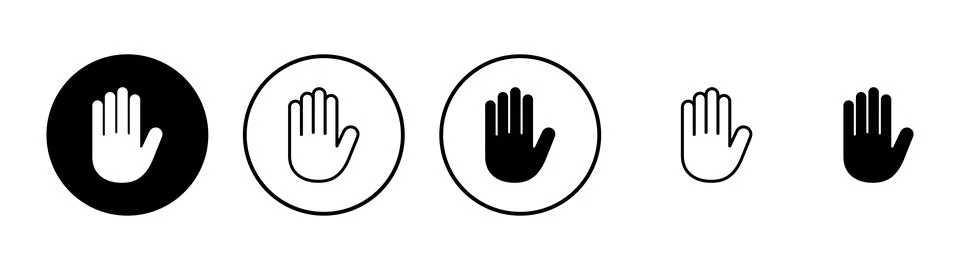 Hand icon vector. hand sign and symbol. palm イラスト素材