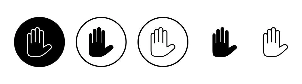 Hand icon vector. hand sign and symbol. palm Stock Illustration