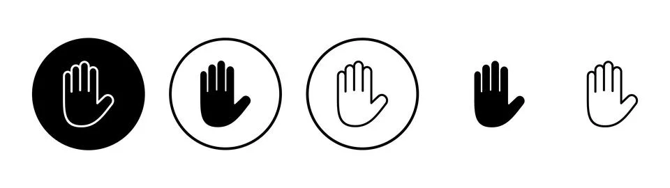 Hand icon vector. hand sign and symbol. palm Stock Illustration