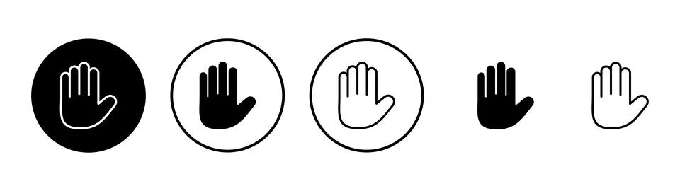 Hand icon vector. hand sign and symbol. palm Stock Illustration