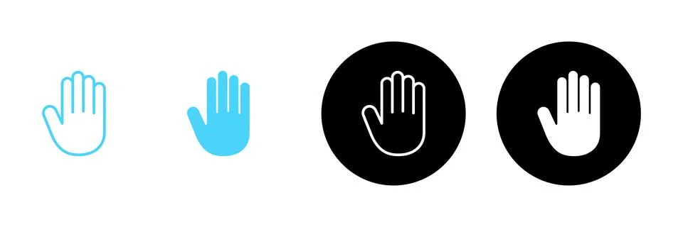 Hand icon vector. hand sign and symbol. palm Stock Illustration
