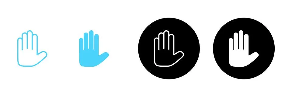 Hand icon vector. hand sign and symbol. palm 스톡 일러스트