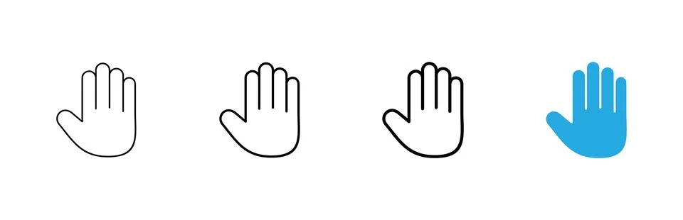 Hand icon vector. hand sign and symbol. palm Stock Illustration