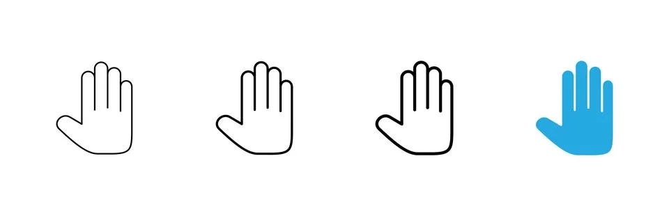 Hand icon vector. hand sign and symbol. palm Stock Illustration