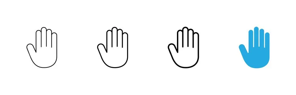 Hand icon vector. hand sign and symbol. palm Stock Illustration