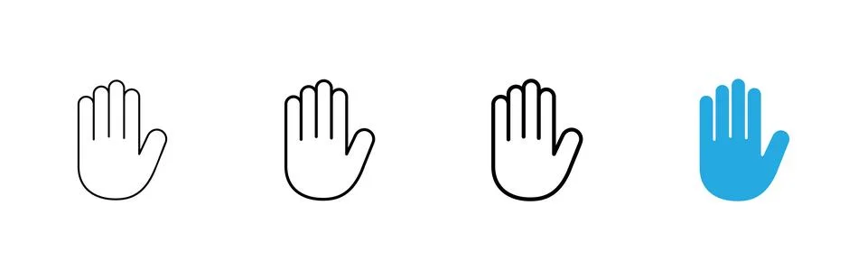 Hand icon vector. hand sign and symbol. palm Stock Illustration