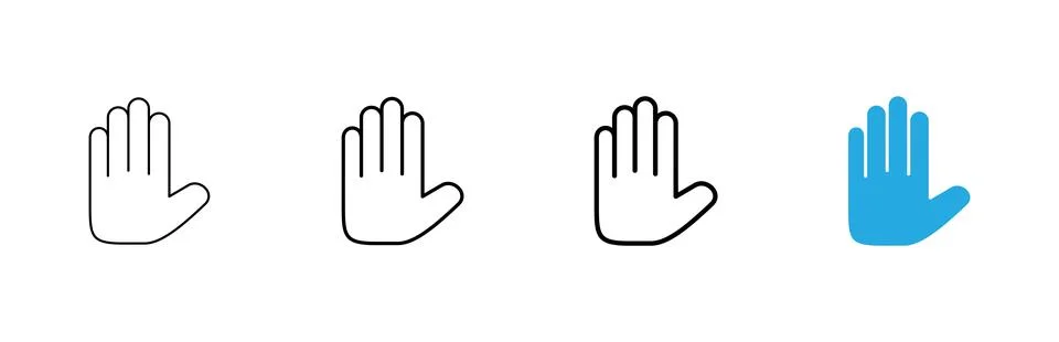 Hand icon vector. hand sign and symbol. palm 스톡 일러스트