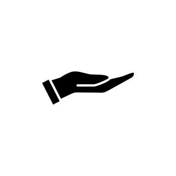 Hand icon vector. hand symbols. palm Stock Illustration