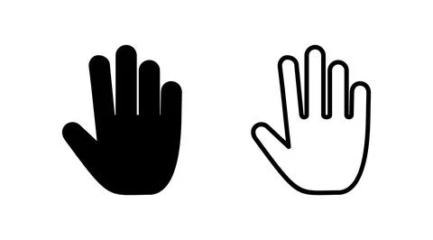 Hand icon vector. hand symbols. palm Stock Illustration