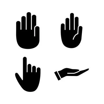 Hand icon vector. hand symbols. palm Stock Illustration