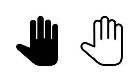 Hand icon vector. hand symbols. palm Stock Illustration