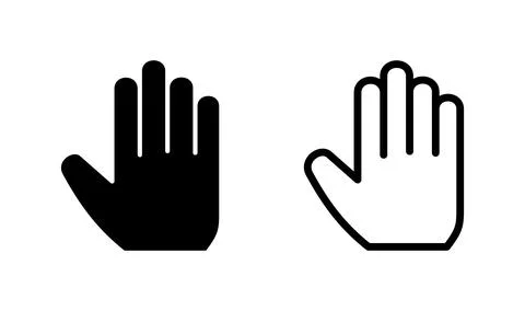 Hand icon vector. hand symbols. palm Stock Illustration