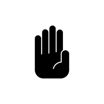 Hand icon vector. hand vector icon, palm Stock Illustration