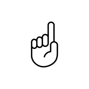 Hand icon vector. hand vector icon, palm Stock Illustration