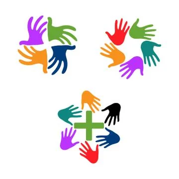 Hand icon, vector illustration. Flat design style Illustrazione stock