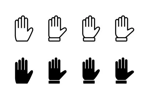 Hand icon vector illustration. hand sign and symbol. hand gesture Stock Illustration