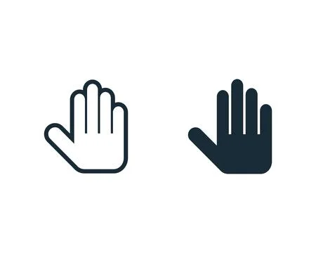 Hand Icon Vector Logo Template Illustration Design Stock Illustration