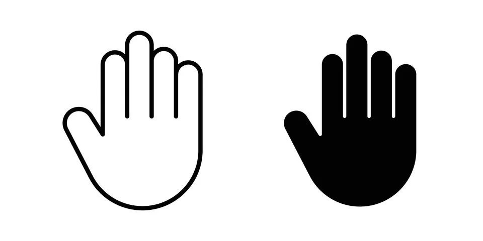 Hand icon vector, symbol, logo illustrations Stock Illustration
