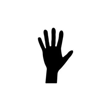 Hand icon vector. vector illustration black on white background Stock Illustration